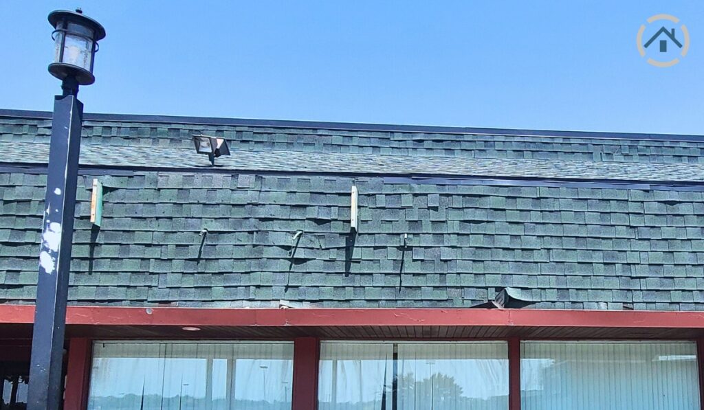 an image showing some blown off shingles