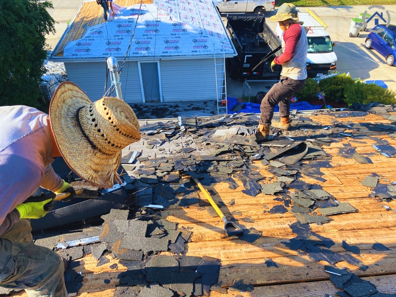 an image showing a roof replacement process