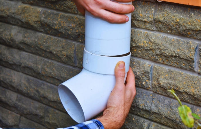 downspout and extension elbow