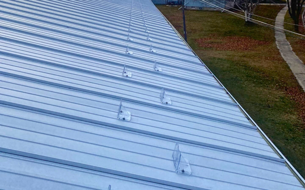 plastic snow stops on metal roofs