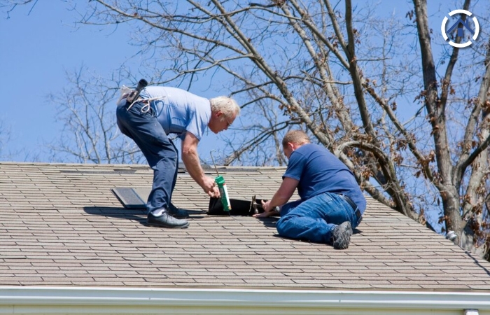 Inspecting and repairing any damage on the roof after every storm