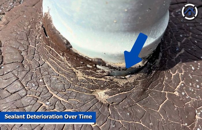 How a Pipe Boot Can Cause Roof Leaks? Sealant deterioration on pipe boot can be a cause of roof leaks.